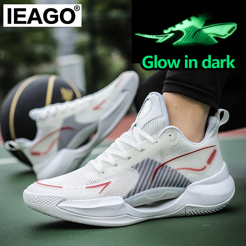IEAGO Original High Quality Spike Men Casual Cushion Outdoor Basketball Running Shoes Sport Elastic Sneakers