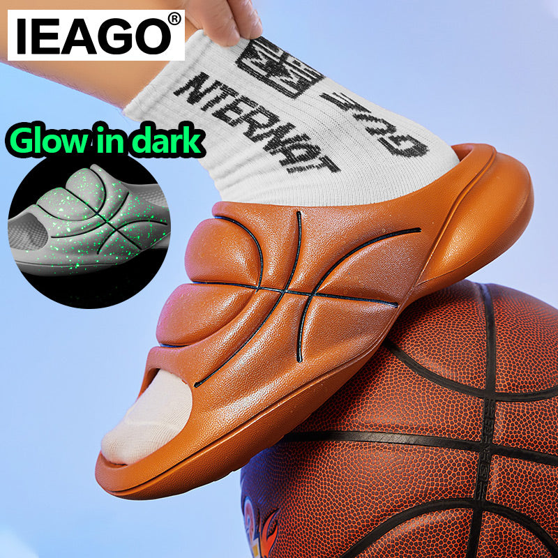 IEAGO Original High Quality Glow In Dark Men Women Non-slip Slippers Luminescent Couple Flat EVA Sides