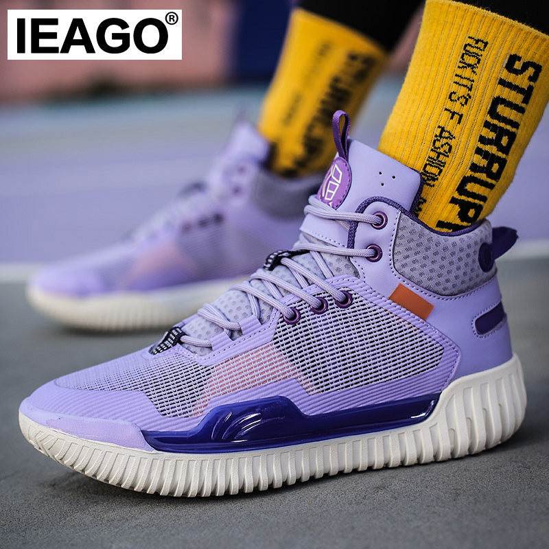 IEAGO Original High Quality Basketball Running Shoes Men Women Outdoor Sports Training Male Sneakers